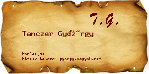 Tanczer György névjegykártya